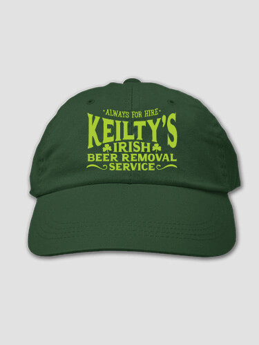 Irish Beer Removal Service Forest Green Embroidered Hat