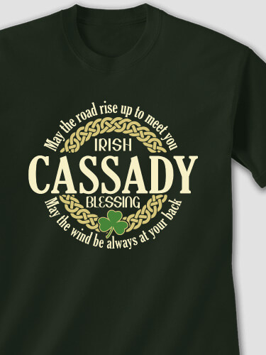 Irish Blessing Forest Green Adult T-Shirt