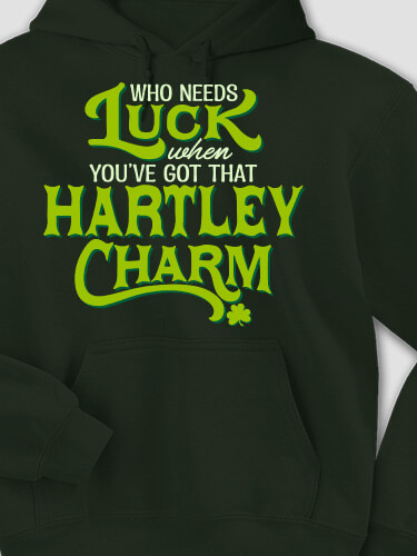 Irish Charm Forest Green Adult Hooded Sweatshirt
