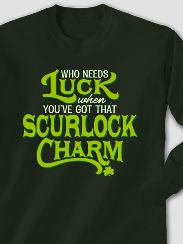 Irish Charm Forest Green Adult Long Sleeve