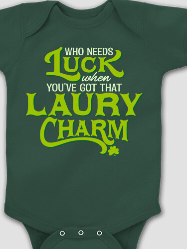Irish Charm Forest Green Baby Bodysuit
