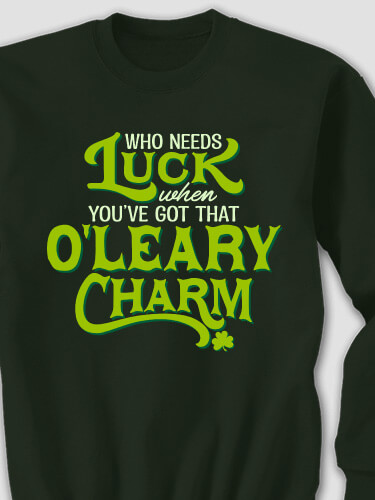 Irish Charm Forest Green Adult Sweatshirt
