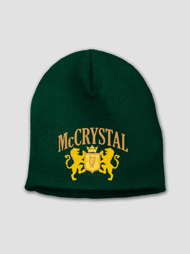 Irish Crest Forest Green Embroidered Beanie