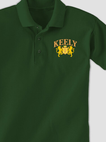 Irish Crest Forest Green Embroidered Polo Shirt