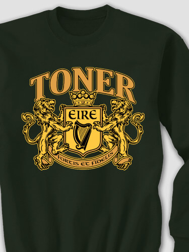 Irish Crest Forest Green Adult Sweatshirt