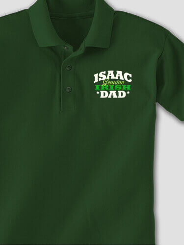 Irish Dad Forest Green Embroidered Polo Shirt