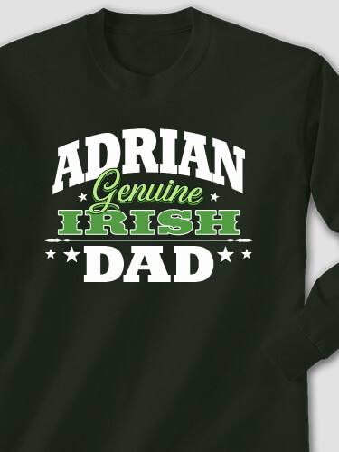 Irish Dad Forest Green Adult Long Sleeve