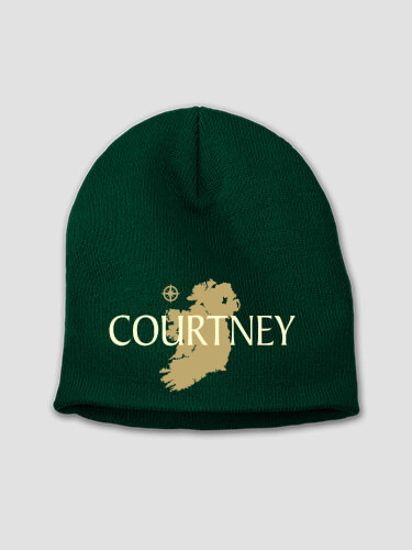 Irish Heritage Forest Green Embroidered Beanie