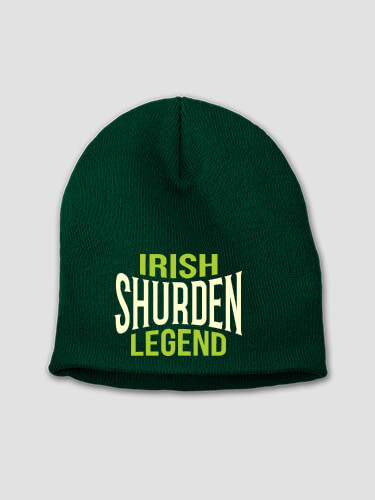 Irish Legend Forest Green Embroidered Beanie