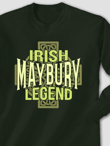 Irish Legend Forest Green Adult Long Sleeve