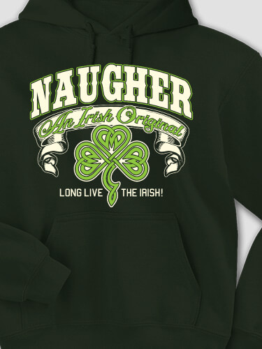 Irish Original Forest Green Adult Hooded Sweatshirt