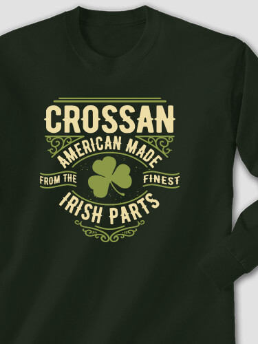 Irish Parts Forest Green Adult Long Sleeve