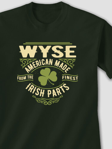 Irish Parts Forest Green Adult T-Shirt