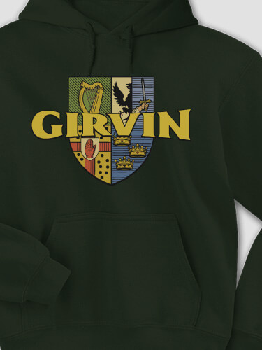 Irish Provinces Forest Green Adult Hooded Sweatshirt