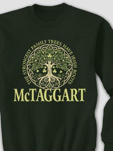 Irish Roots Forest Green Adult Sweatshirt