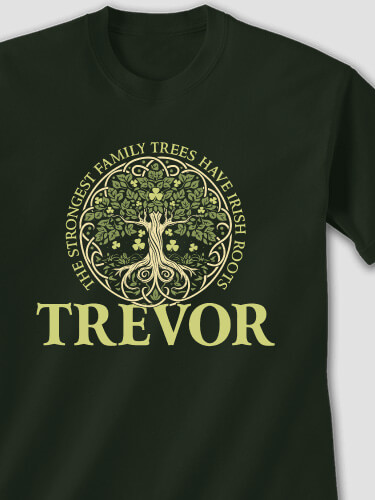 Irish Roots Forest Green Adult T-Shirt