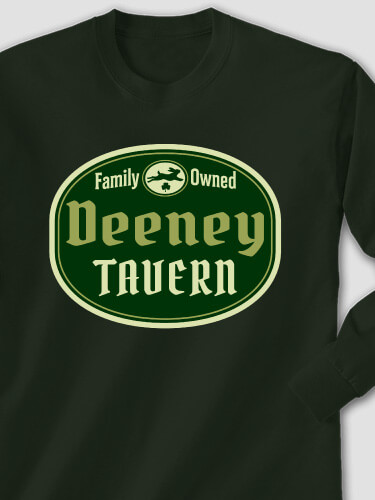 Irish Tavern Forest Green Adult Long Sleeve