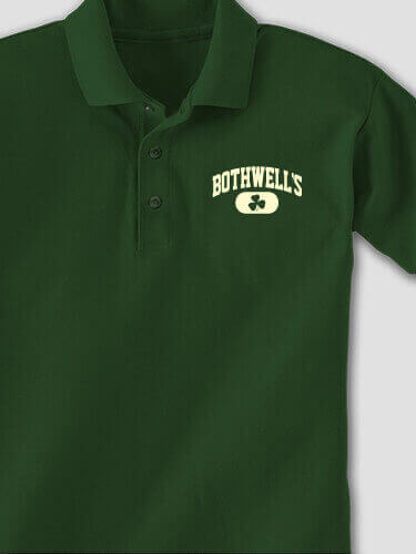 Irish Varsity Forest Green Embroidered Polo Shirt