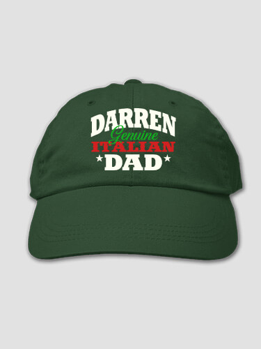Italian Dad Forest Green Embroidered Hat