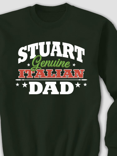 Italian Dad Forest Green Adult Sweatshirt