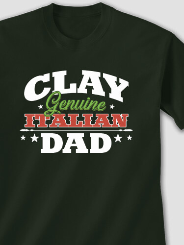 Italian Dad Forest Green Adult T-Shirt