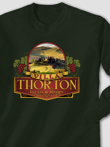 Italian Villa Forest Green Adult Long Sleeve