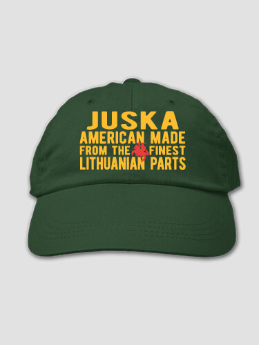 Lithuanian Parts Forest Green Embroidered Hat
