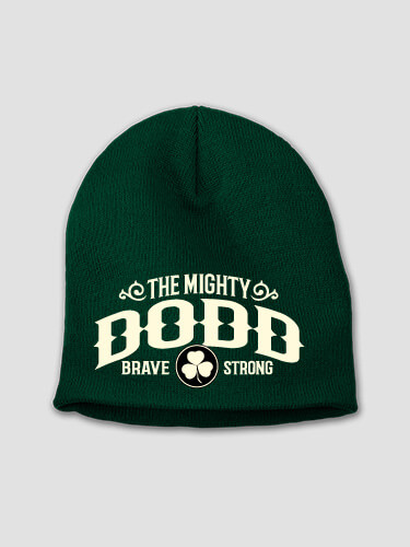 Mighty Forest Green Embroidered Beanie
