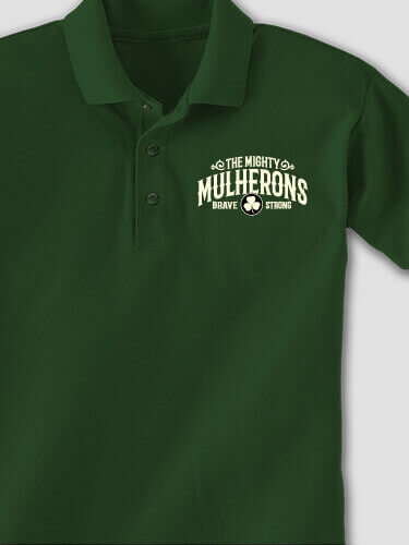 Mighty Forest Green Embroidered Polo Shirt
