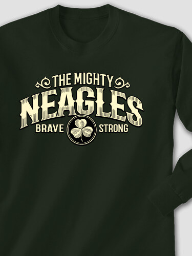 Mighty Forest Green Adult Long Sleeve