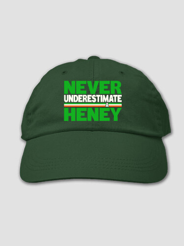 Never Underestimate Irish Forest Green Embroidered Hat