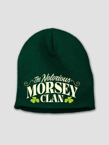 Notorious Clan Forest Green Embroidered Beanie