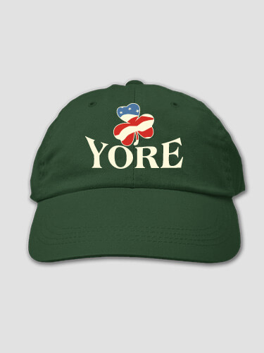 Shamrock Flag Forest Green Embroidered Hat