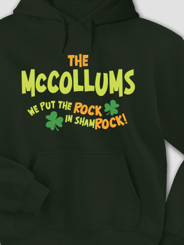 ShamROCK Forest Green Adult Hooded Sweatshirt