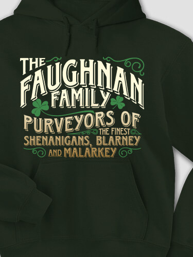 Shenanigans Family Forest Green Adult Hooded Sweatshirt