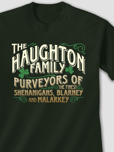 Shenanigans Family Forest Green Adult T-Shirt