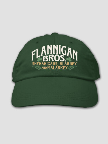 Shenanigans Forest Green Embroidered Hat