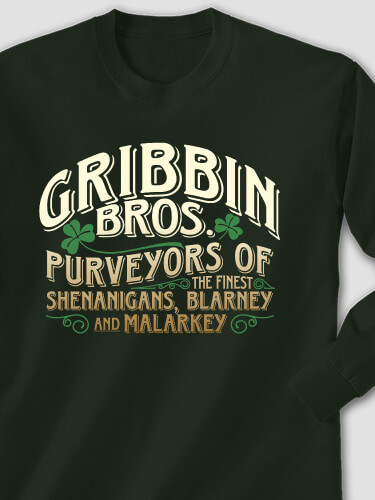 Shenanigans Forest Green Adult Long Sleeve