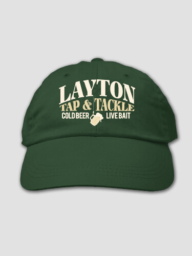 Tap and Tackle Forest Green Embroidered Hat