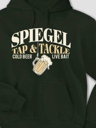 Tap and Tackle Forest Green Adult Hooded Sweatshirt