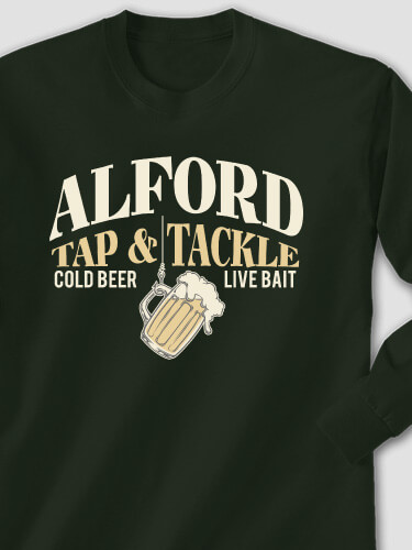 Tap and Tackle Forest Green Adult Long Sleeve