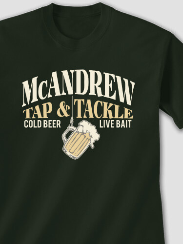 Tap and Tackle Forest Green Adult T-Shirt