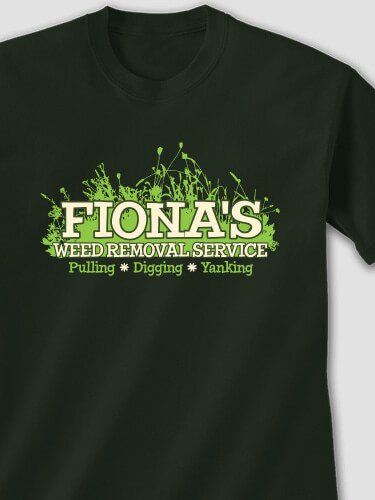 Weed Removal Forest Green Adult T-Shirt