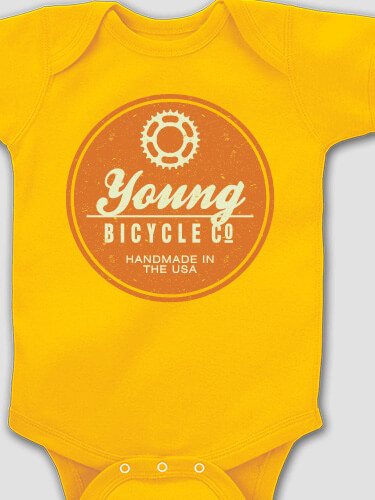 Bicycle Company Gold Baby Bodysuit