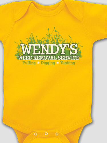 Weed Removal Gold Baby Bodysuit