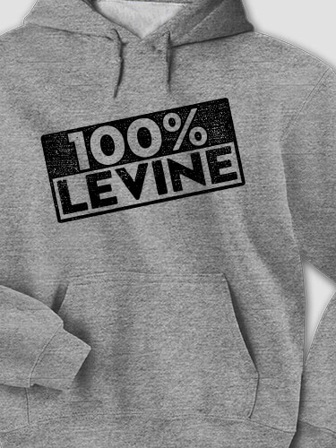 100 Percent Graphite Heather Adult Hooded Sweatshirt