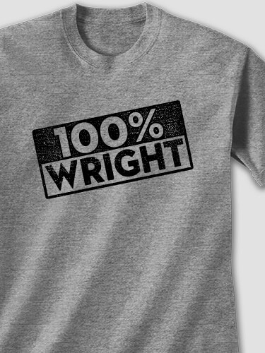 100 Percent Graphite Heather Adult T-Shirt