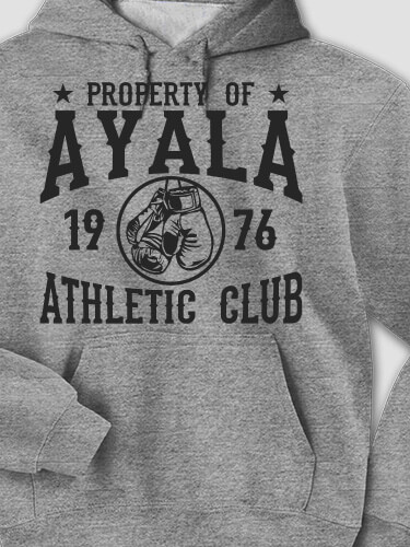 Athletic Club Graphite Heather Adult Hooded Sweatshirt