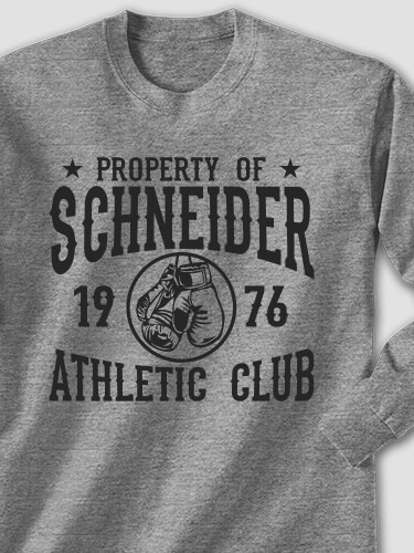 Athletic Club Graphite Heather Adult Long Sleeve