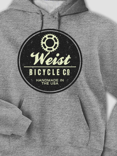 Bicycle Company Graphite Heather Adult Hooded Sweatshirt